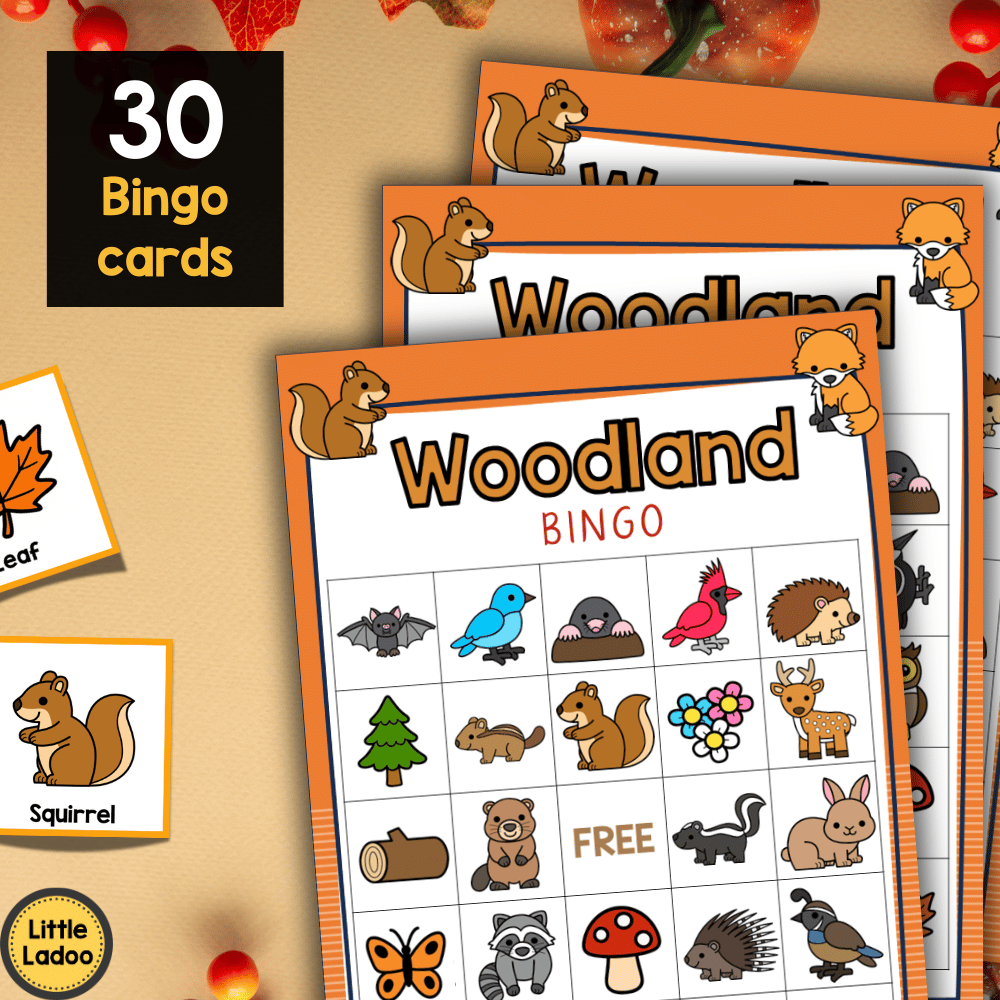 Woodland Bingo Printable