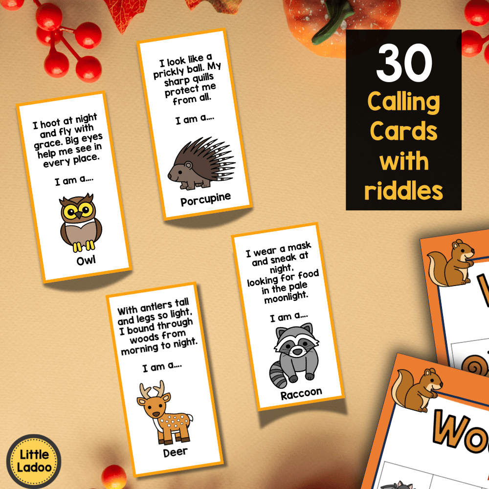 Woodland Bingo Printable