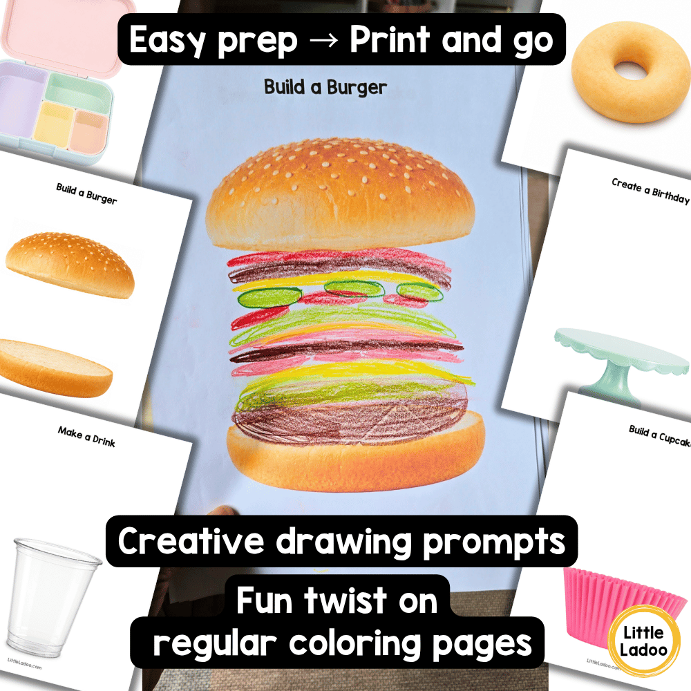 Yummy Food Photo Drawing Prompts for Kids