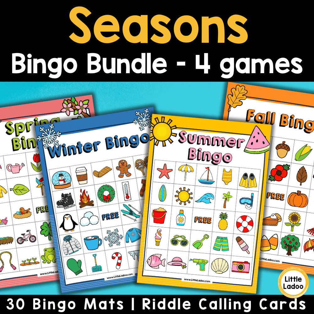 Seasons Bingo Game Printable Bundle