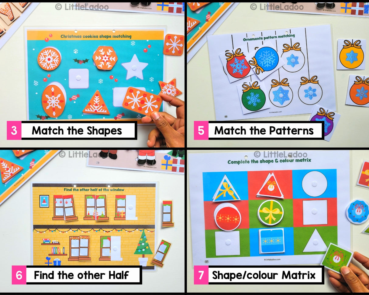 Christmas busy book activities - printable Christmas Binder