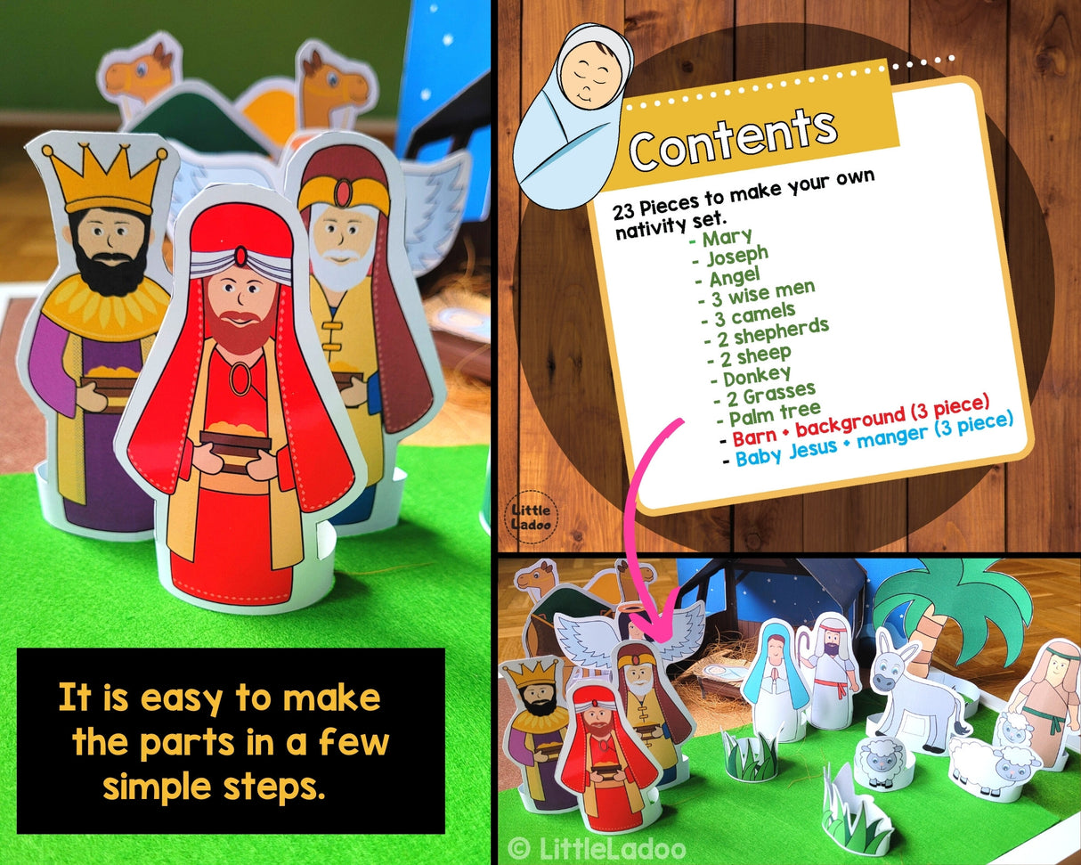 Printable Nativity Scene for Kids