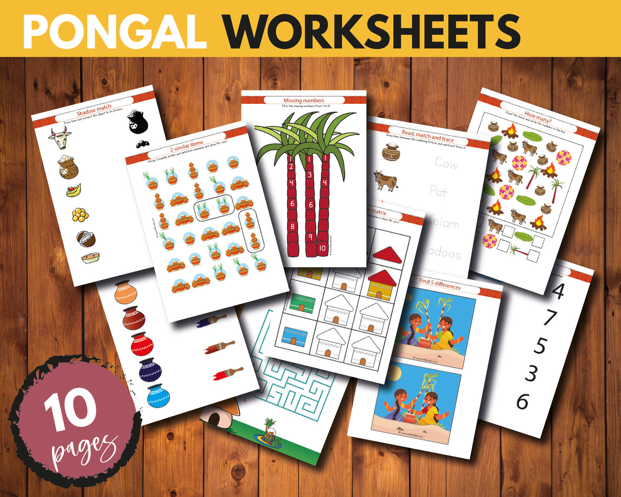 Pongal Activity Pack {50 Pages}