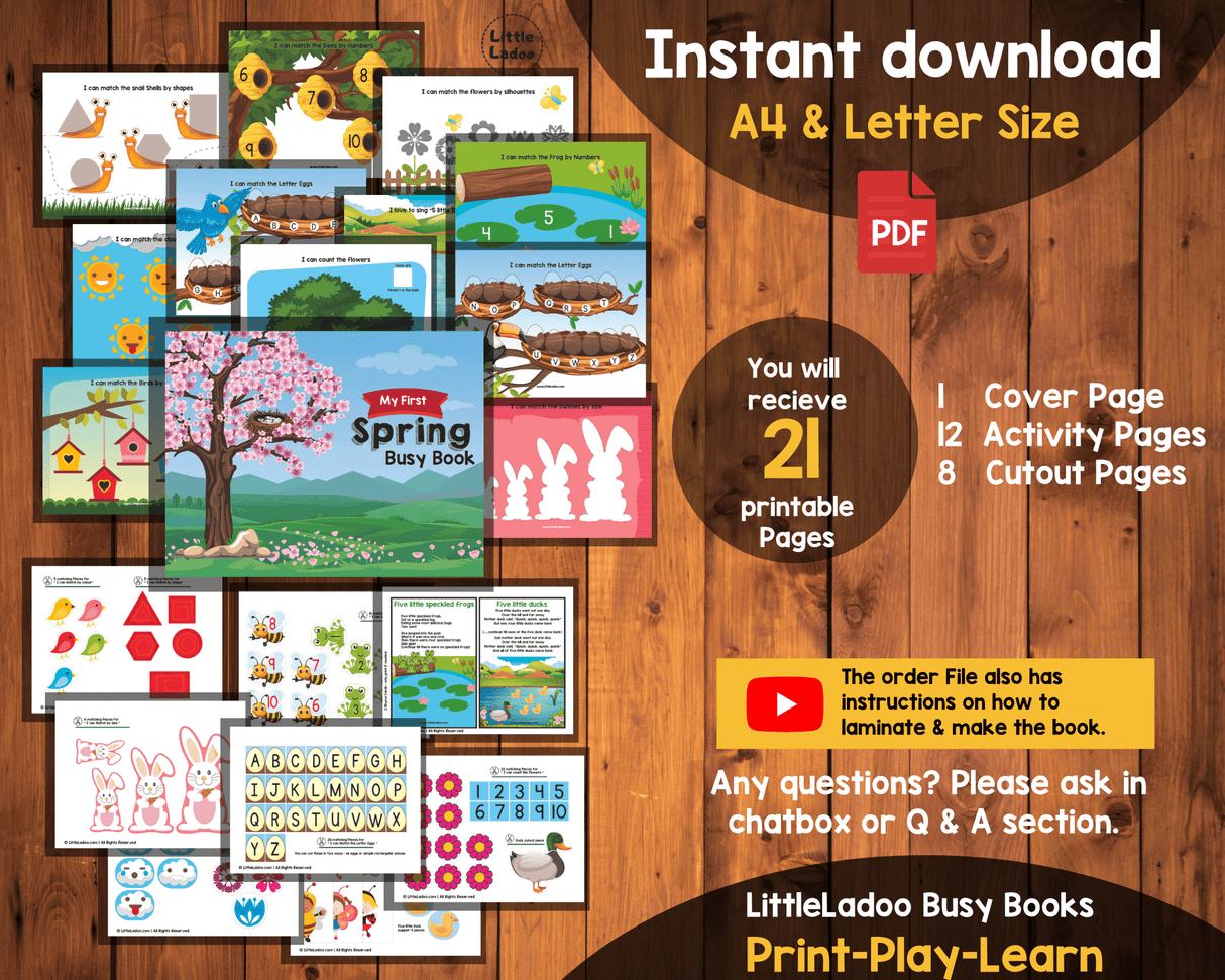 Spring busy book {11 activities}