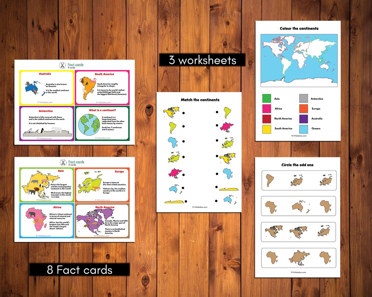 Continents of the World Printable {13 Pages}