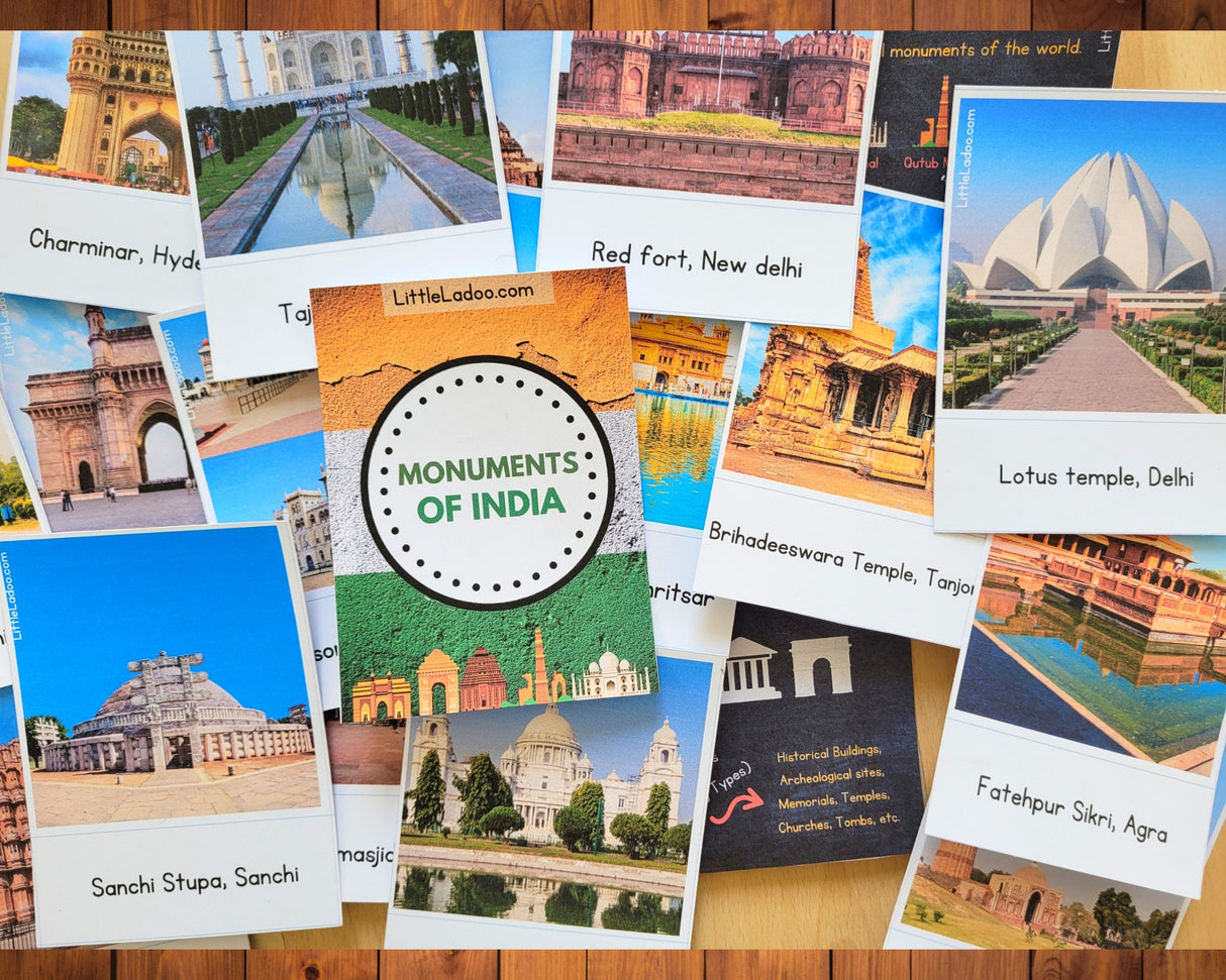Monuments of India 3 Part Cards + Activities