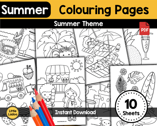 Summer Colouring Pages Printable