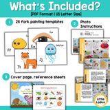 Fork Painting Alphabet Crafts A-Z