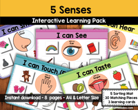 5 Senses Sorting Activity Printable