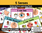 5 Senses Sorting Activity Printable