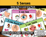 5 Senses Sorting Activity Printable