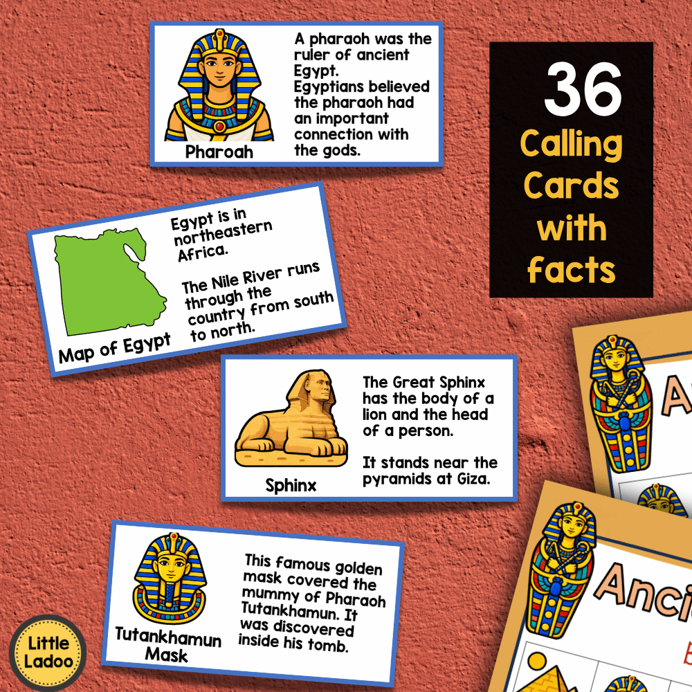 Ancient Egypt Bingo Game Printable