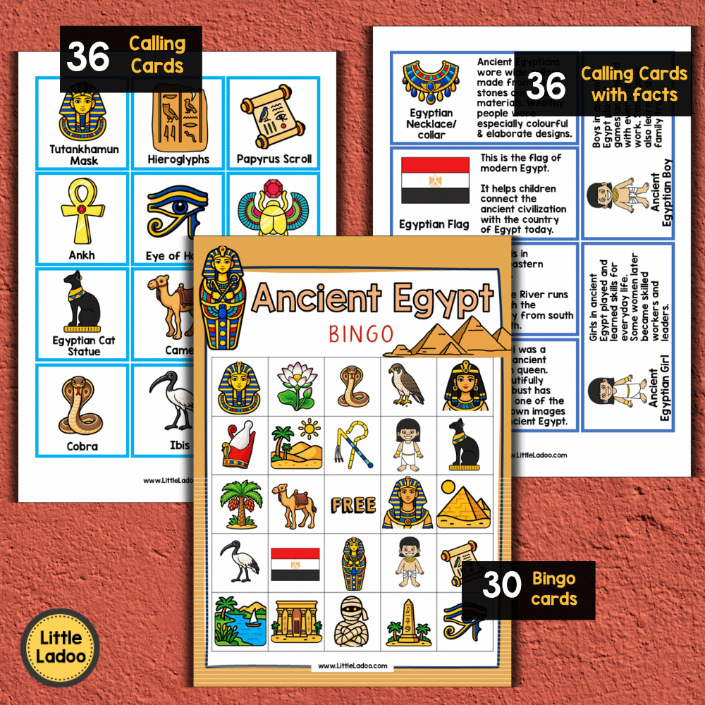 Ancient Egypt Bingo Game Printable