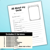 All About My Dad Printable | Father’s Day Keepsake Questionnaire for Kids