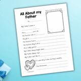 All About My Dad Printable | Father’s Day Keepsake Questionnaire for Kids