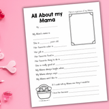 All About My Mom Printable | Mother’s Day Keepsake Questionnaire for Kids