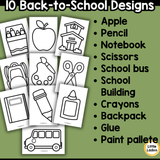 Back to School Craft Templates | 10 Printable School Outlines for Preschool