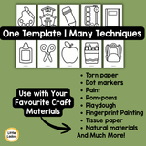 Back to School Craft Templates | 10 Printable School Outlines for Preschool