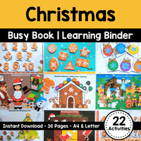 Christmas Busy Book {20 Activities}
