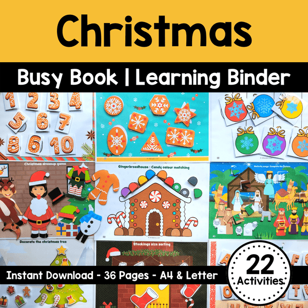 Christmas Busy Book {20 Activities}