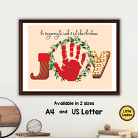Christmas Handprint Art Printable {8 Designs}