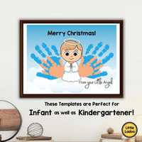 Christmas Handprint Art Printable {8 Designs}