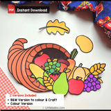 Cornucopia Cut and Paste Craft