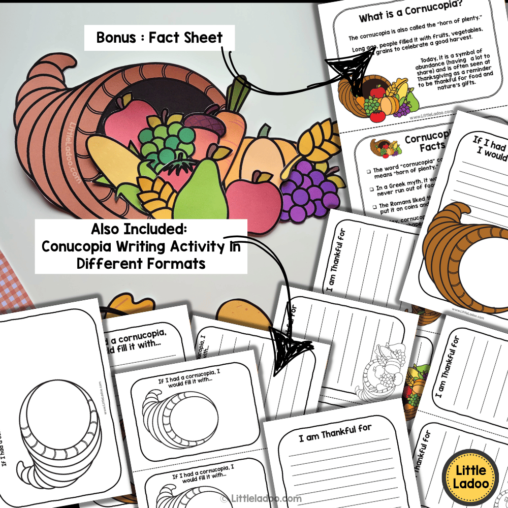 Cornucopia Cut and Paste Craft
