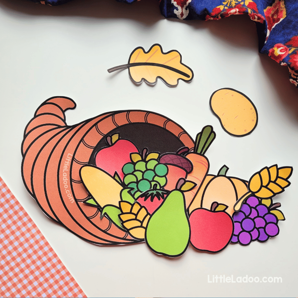 Cornucopia Cut and Paste Craft