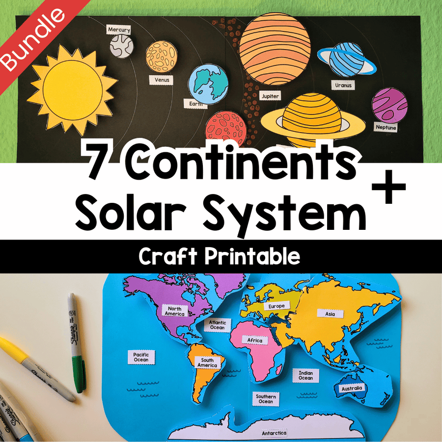 Solar System + 7 Continents Craft – LittleLadoo