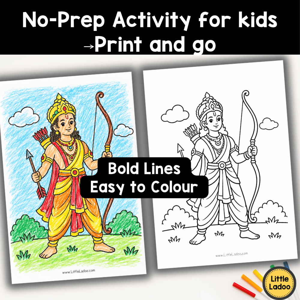 Dussehra Coloring Pages for Kids – Festival Printables
