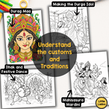 Durga Puja Coloring Pages for Kids – Festival Printables