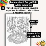 Durga Puja Coloring Pages for Kids – Festival Printables