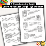 Durga Puja Coloring Pages for Kids – Festival Printables