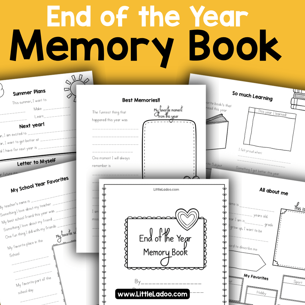 End-of-the-Year Memory Book printable