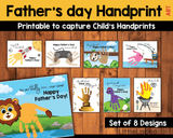 Father's Day Handprint Art Printable {8 Designs}