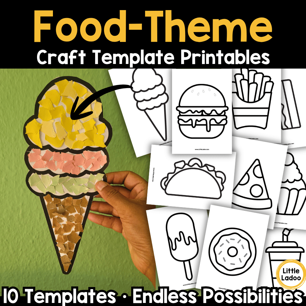 Food Craft Templates | 10 Printable Food Outlines
