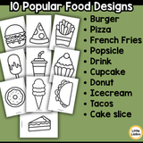 Food Craft Templates | 10 Printable Food Outlines