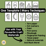 Food Craft Templates | 10 Printable Food Outlines