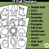Fall Theme Craft Templates | 10 Printable Autumn Outlines for Preschool