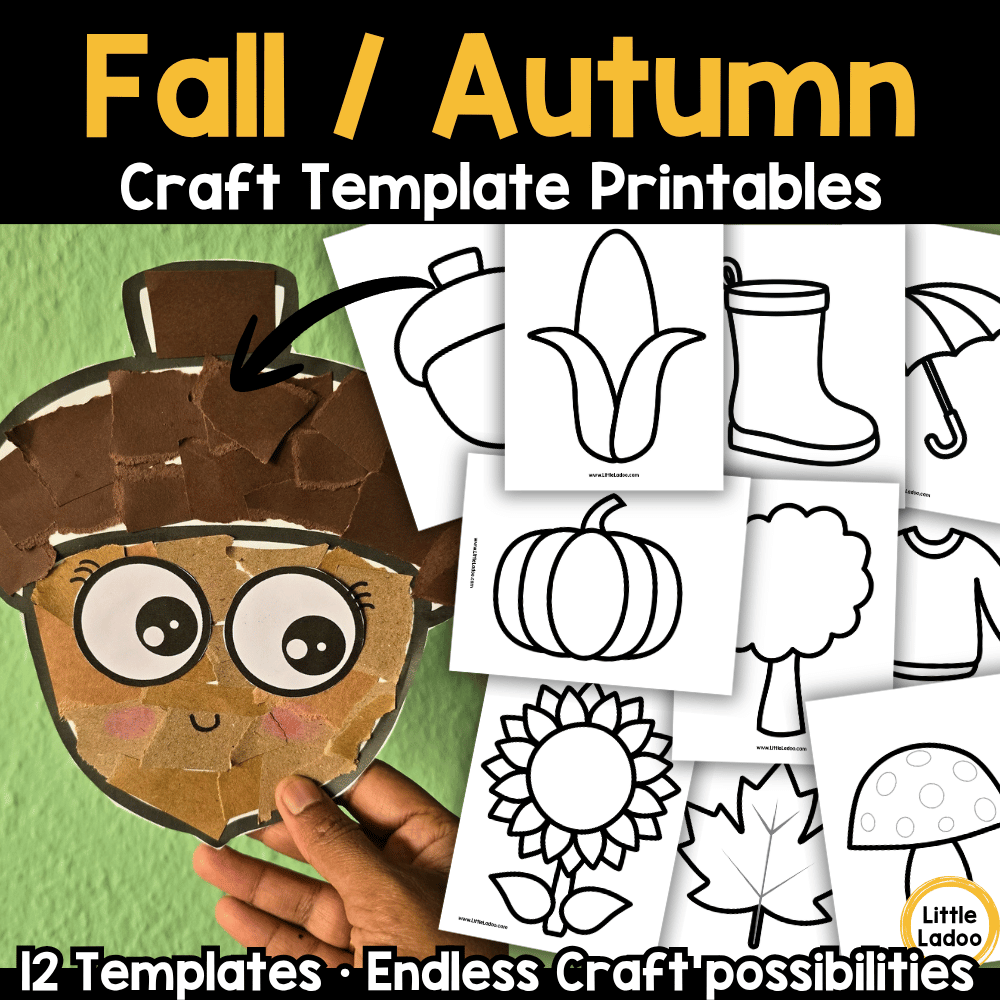 Fall Theme Craft Templates | 10 Printable Autumn Outlines for Preschool