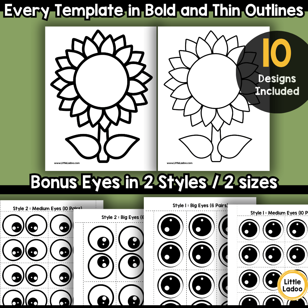 Fall Theme Craft Templates | 10 Printable Autumn Outlines for Preschool
