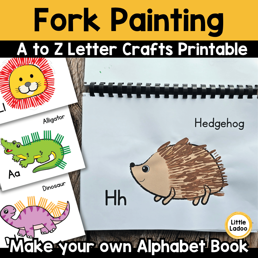 Fork Painting Alphabet Crafts A-Z