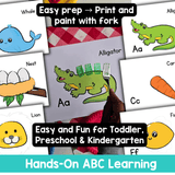 Fork Painting Alphabet Crafts A-Z