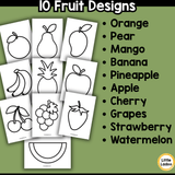 Fruit Craft Templates | 10 Printable Fruits Outlines