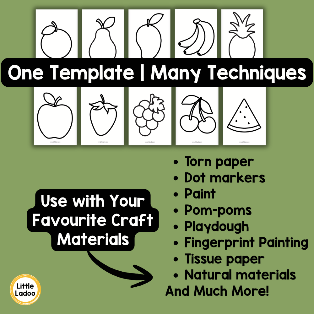 Fruit Craft Templates | 10 Printable Fruits Outlines