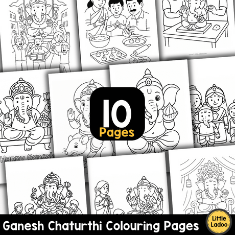 Ganesh Chaturthi Colouring Pages