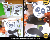 Giant panda Cut and Paste Craft Template