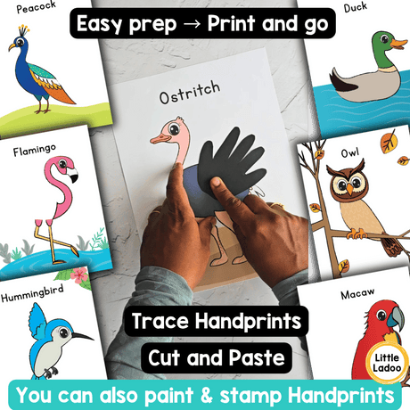 Handprint Bird Craft Book