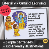 Holi Booklet Printable for Early Readers | Festival of Colors Activities